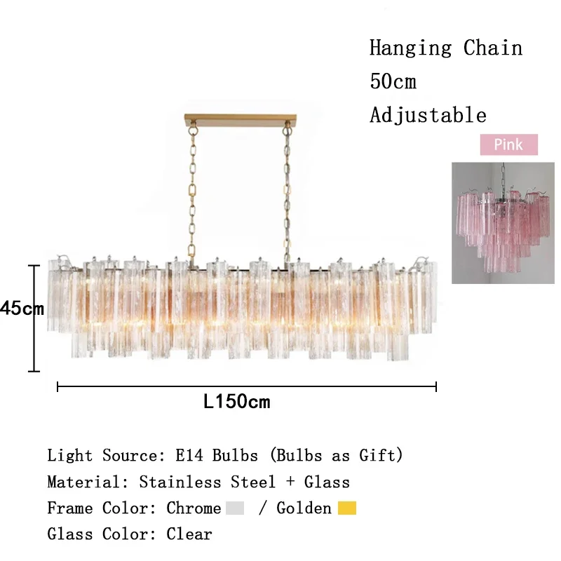 lustre-chaîne-avec-barres-en-verre