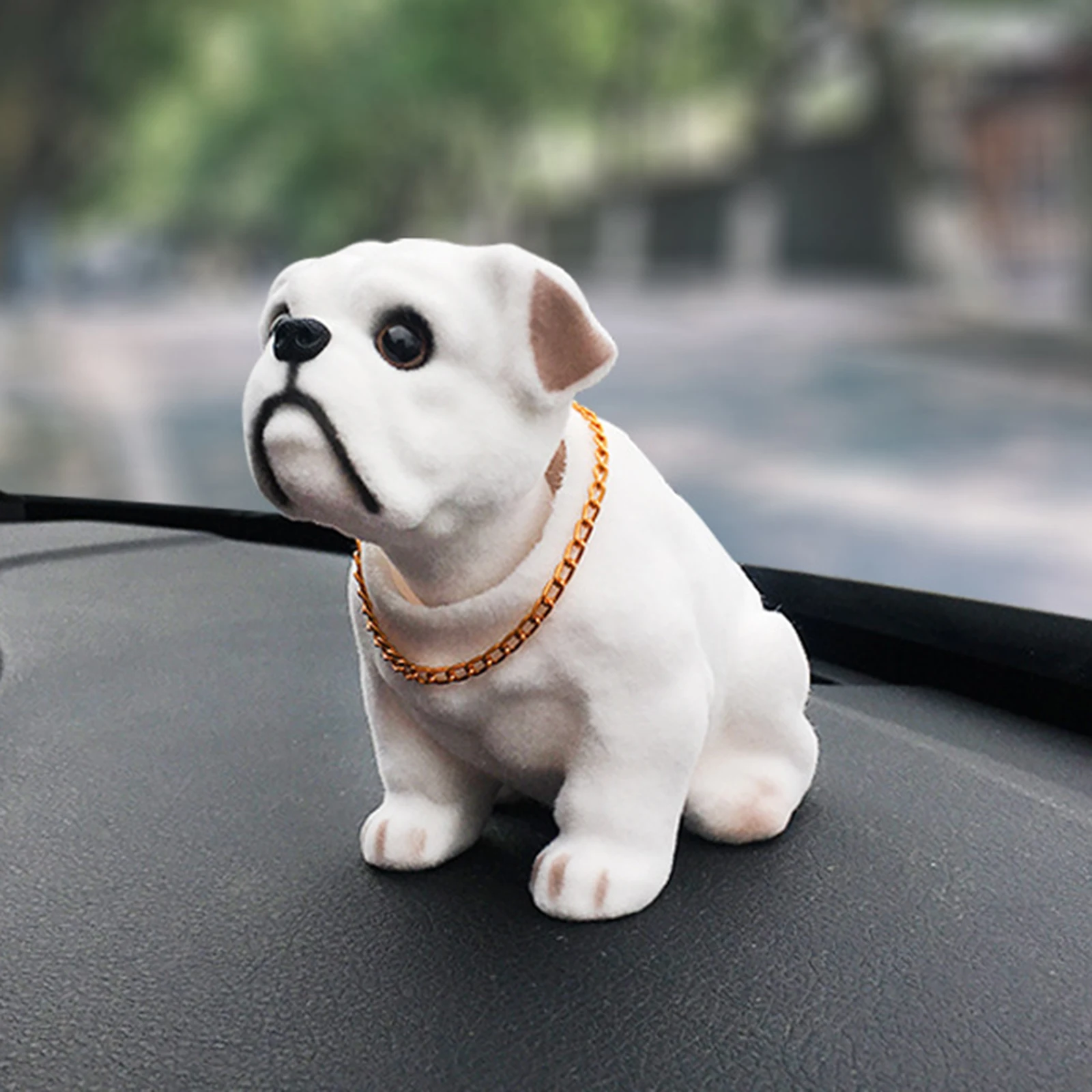 statuette bulldog voiture