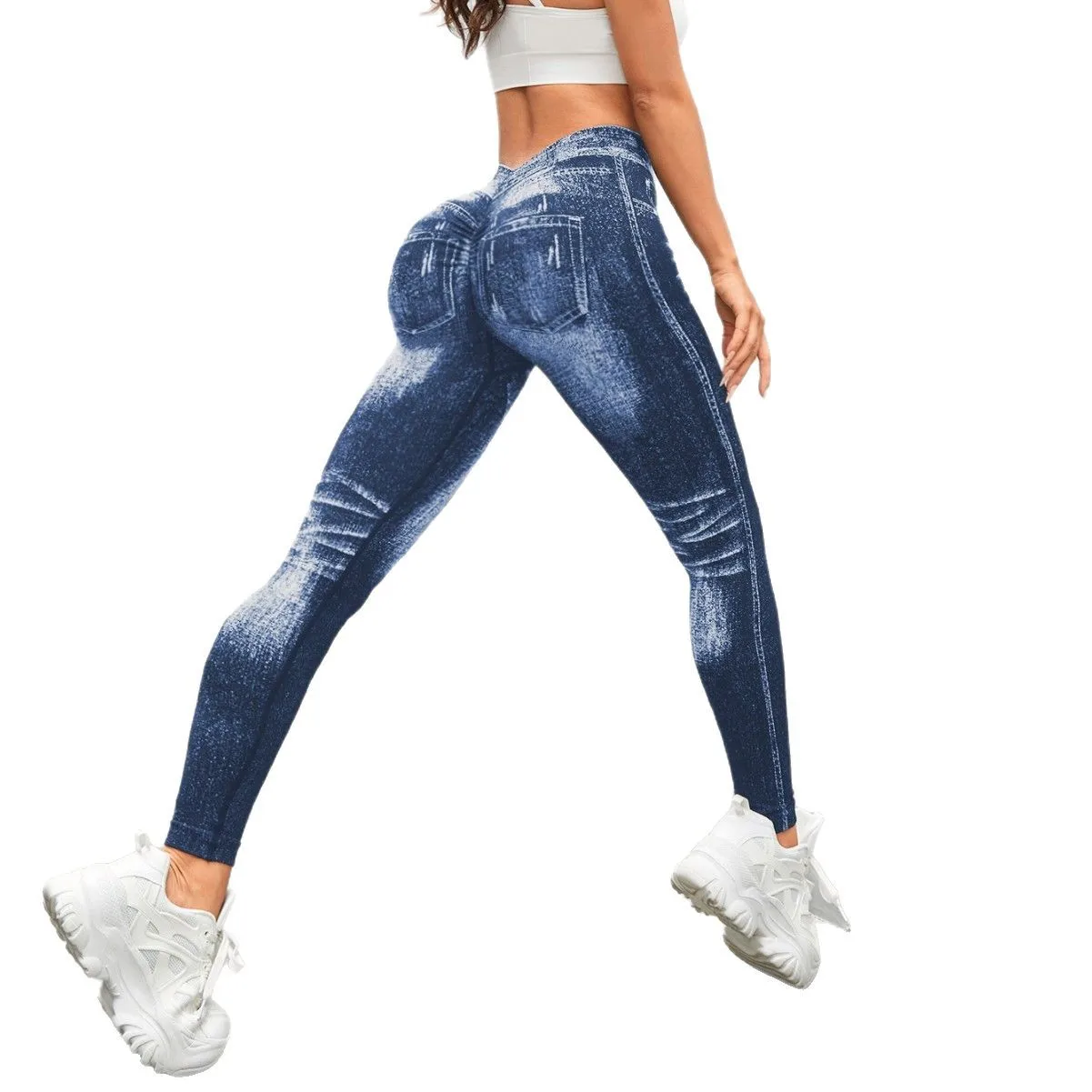 jeans-bleus-ajustés