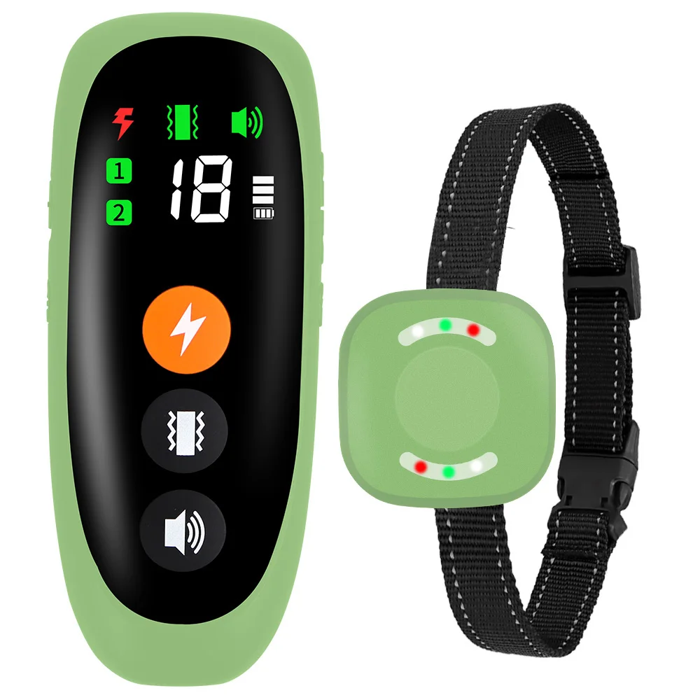 Collier chien - collier électronique vert
